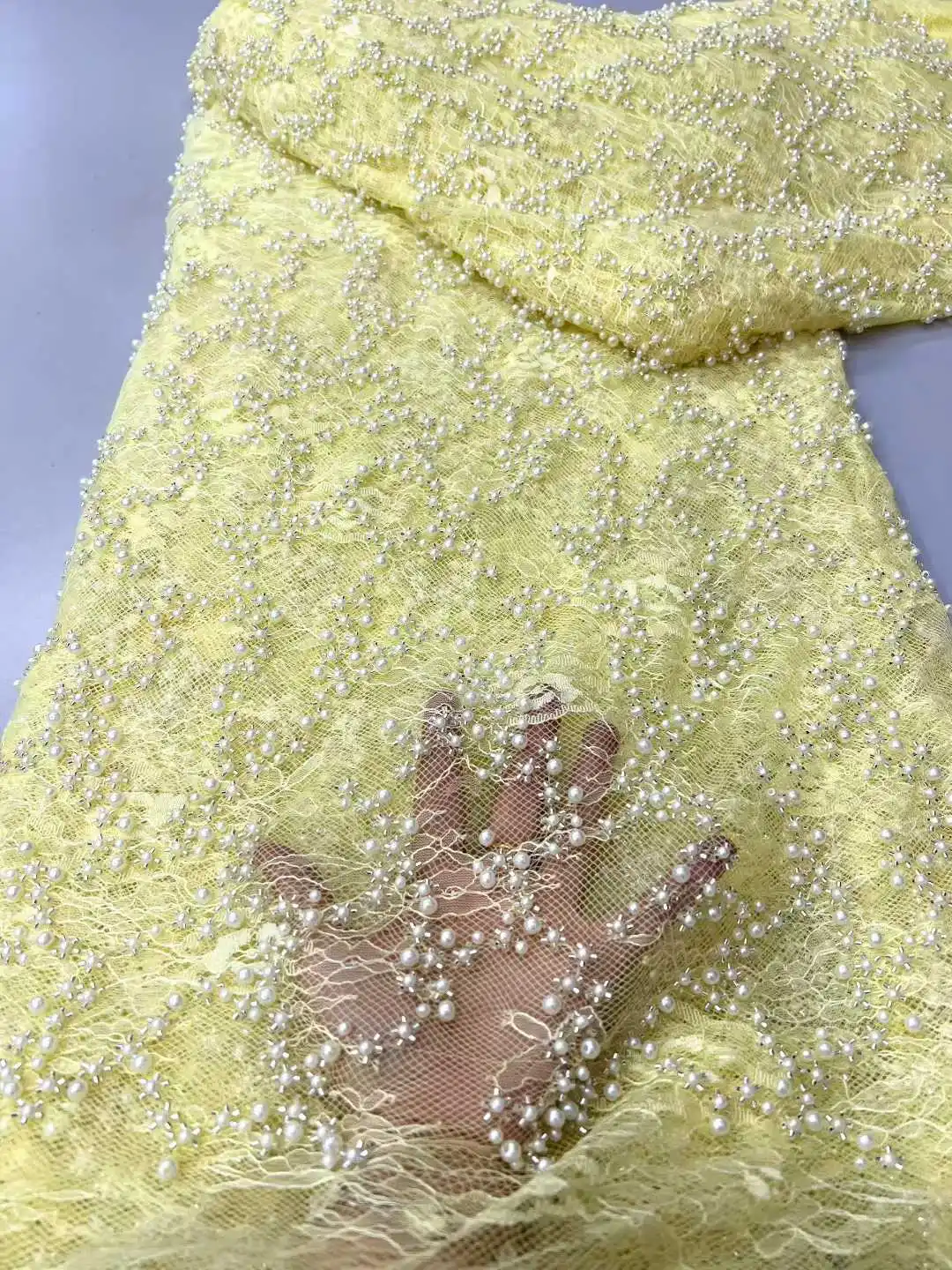 African Sequins Lace Fabric 2025 High-Quality Embroidered Beaded Nigerian French Tulle Material for Wedding Dresses
African Sequins Lace Fabric 2025 High-Quality Embroidered Beaded Nigerian French Tulle Material for Wedding Dresses