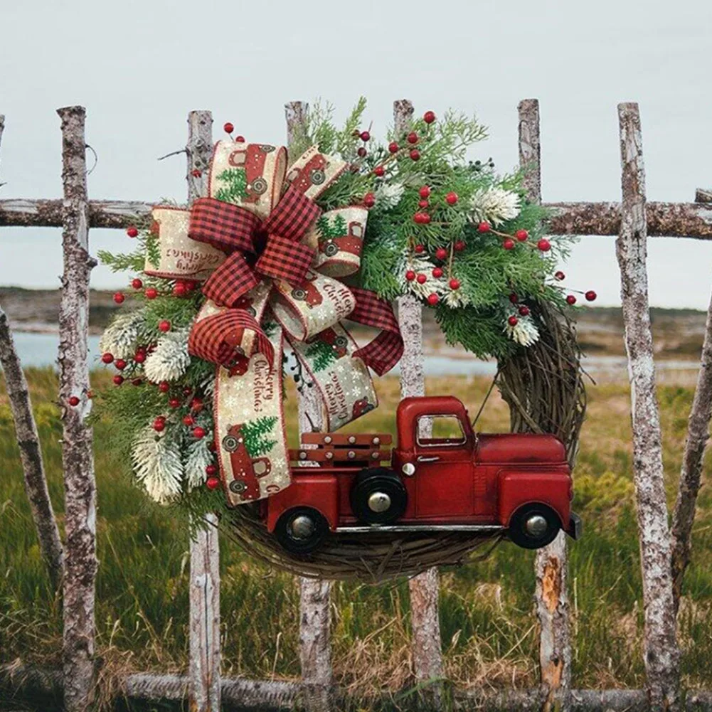 Red Truck Christmas Wreath Farmhouse Christmas Decoration Winter Wreath Autumns Harvest Thanksgiving Xmas Decors Vintage Wood
Red Truck Christmas Wreath Farmhouse Christmas Decoration Winter Wreath Autumns Harvest Thanksgiving Xmas Decors Vintage Wood