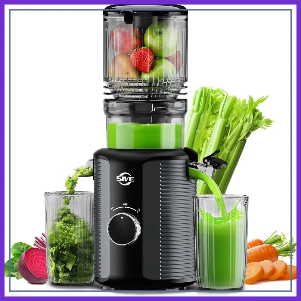 Cold Press Juicer Machine, 5.1" Wide Chute, 1.2L Slow Juicer for Whole Fruits & Vegetables, Easy Clean Electric Juice Extractor
Cold Press Juicer Machine, 5.1" Wide Chute, 1.2L Slow Juicer for Whole Fruits & Vegetables, Easy Clean Electric Juice Extractor