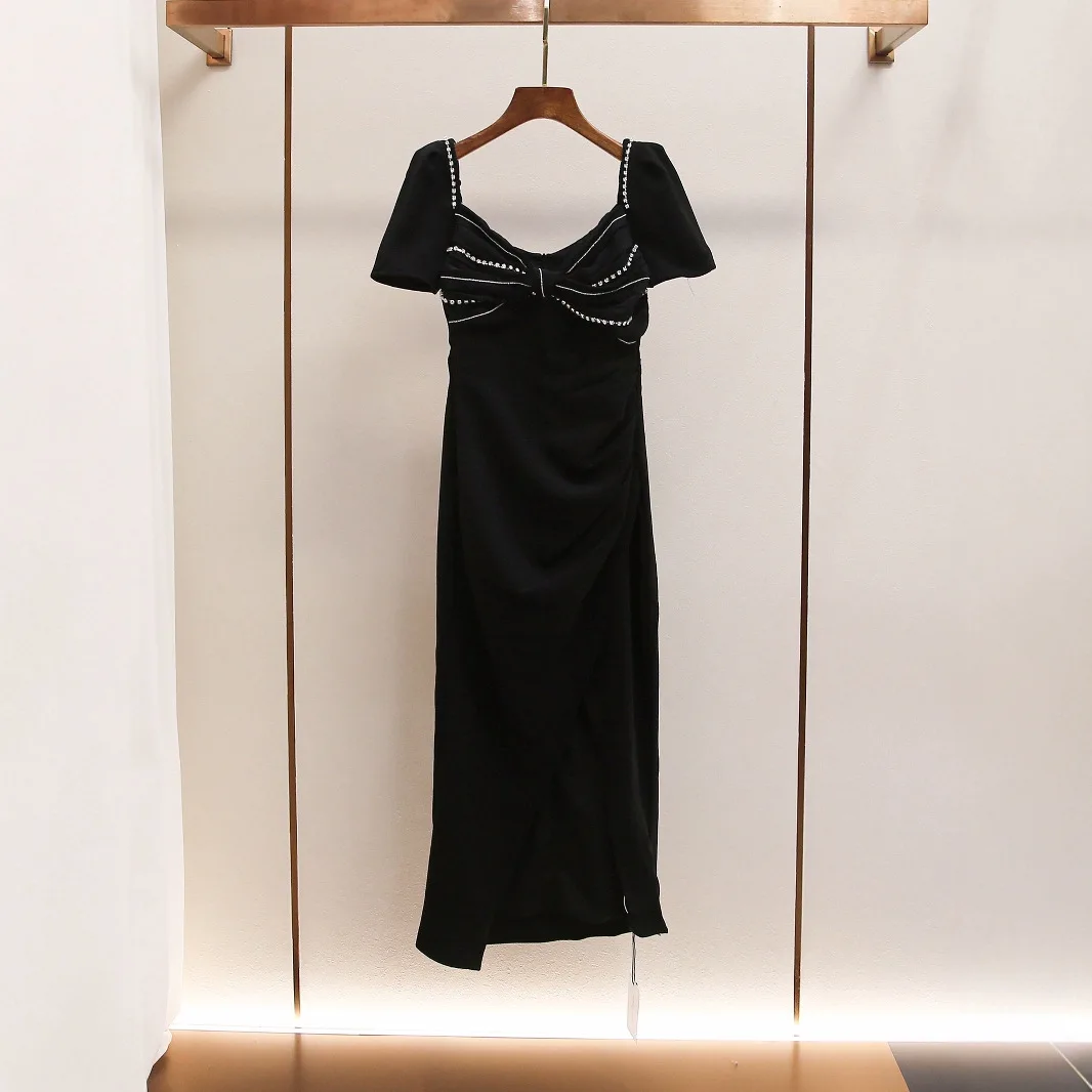 Heavy Embellished Knot Heart Shaped Collar Skirt Dress Women's Wrap Body Dress Commute Style High Waist A-Line Skirt
Heavy Embellished Knot Heart Shaped Collar Skirt Dress Women's Wrap Body Dress Commute Style High Waist A-Line Skirt