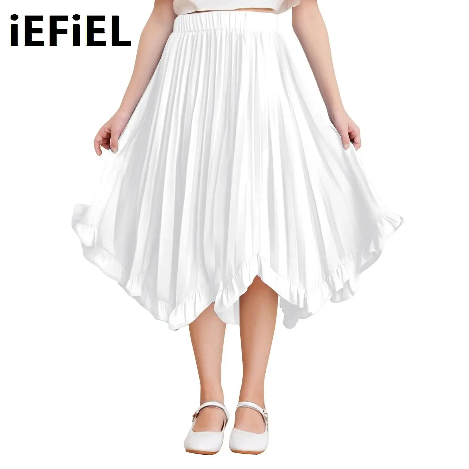 Kids Girls Elegant Pleated Chiffon Skirt Solid Color A-line Curly Hemline Elastic Waistband Skirt for Party Casual Daily Wear
Kids Girls Elegant Pleated Chiffon Skirt Solid Color A-line Curly Hemline Elastic Waistband Skirt for Party Casual Daily Wear