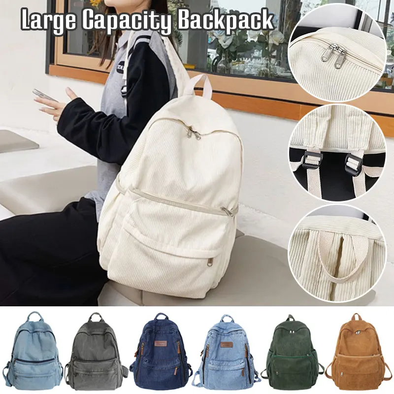 Women Unisex Harajuku Denim Corduroy College Backpack Travel Leisure School Bags Vintage Denim Backpack for Daily Use
Women Unisex Harajuku Denim Corduroy College Backpack Travel Leisure School Bags Vintage Denim Backpack for Daily Use