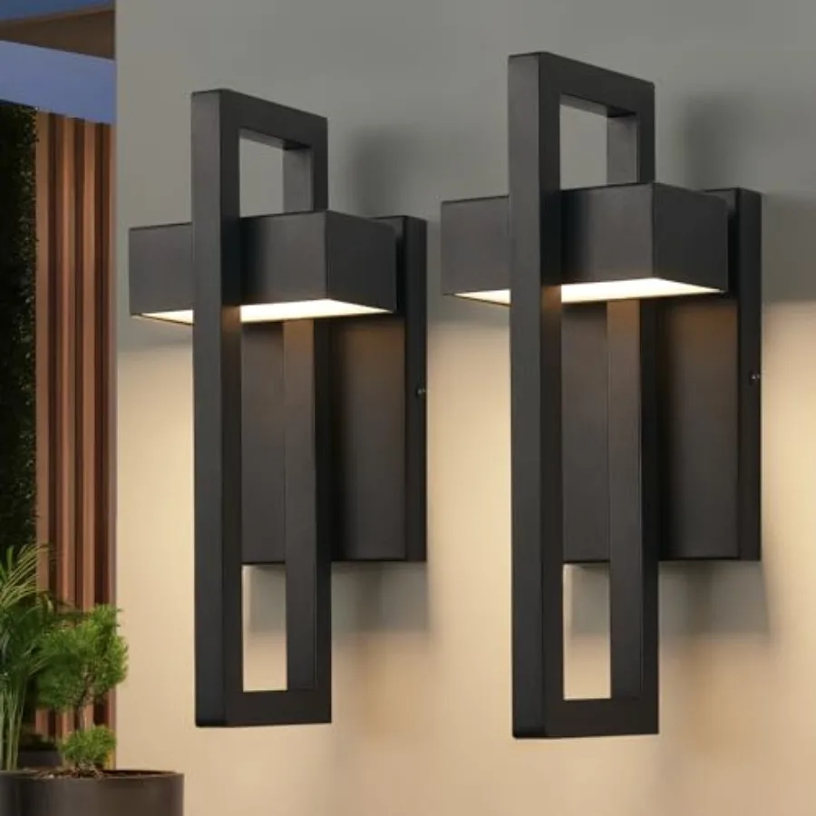 LED Outdoor Wall Sconce Modern Exterior Lighting Fixtures, Matte Black Outdoor Front Porch Lights LED Outside Wall Mount Lights
LED Outdoor Wall Sconce Modern Exterior Lighting Fixtures, Matte Black Outdoor Front Porch Lights LED Outside Wall Mount Lights