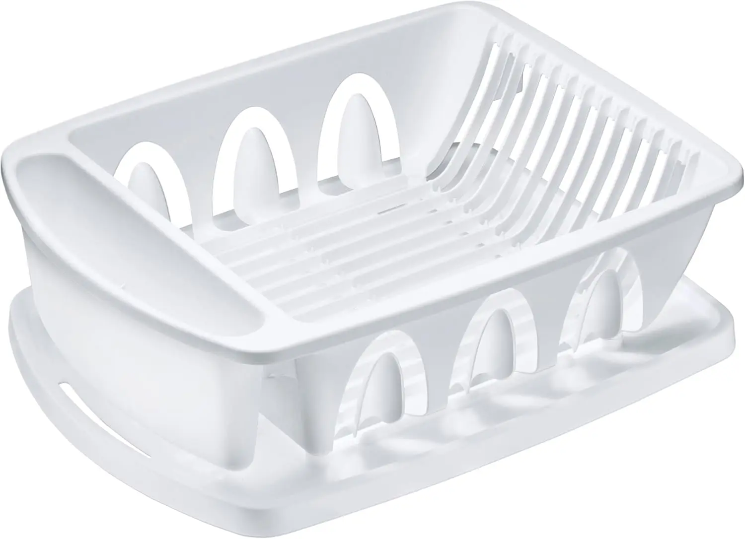 Large Heavy Duty Plastic Sink Dish Drying Rack with Drainer, White - Made in USA
Large Heavy Duty Plastic Sink Dish Drying Rack with Drainer, White - Made in USA