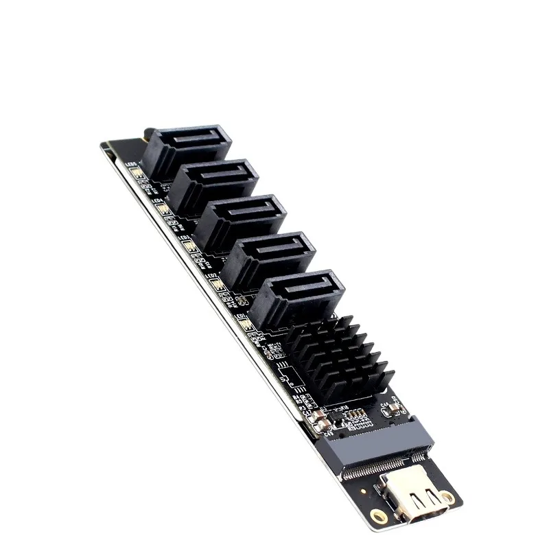 Type-C To 5 Port SATA3 6Gbps Expansion Adapter Card USB3.2 Gen2 10Gbps JM575 JMS580 Chip HDD Storage Converter Board
Type-C To 5 Port SATA3 6Gbps Expansion Adapter Card USB3.2 Gen2 10Gbps JM575 JMS580 Chip HDD Storage Converter Board