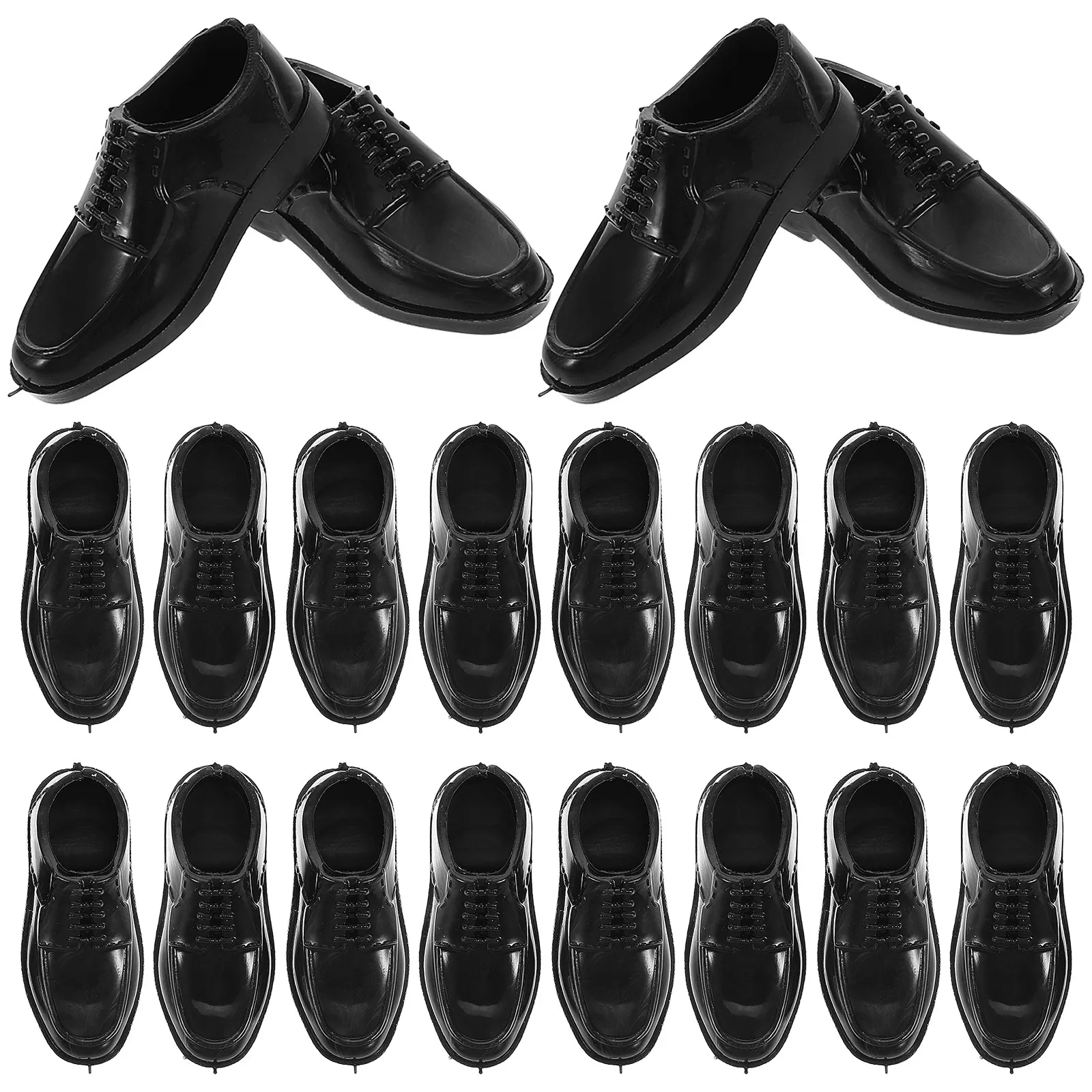 10 Pairs Miniature Black Shoes Decor Micro Landscape Ornaments Plastic Shooes Model
10 Pairs Miniature Black Shoes Decor Micro Landscape Ornaments Plastic Shooes Model
