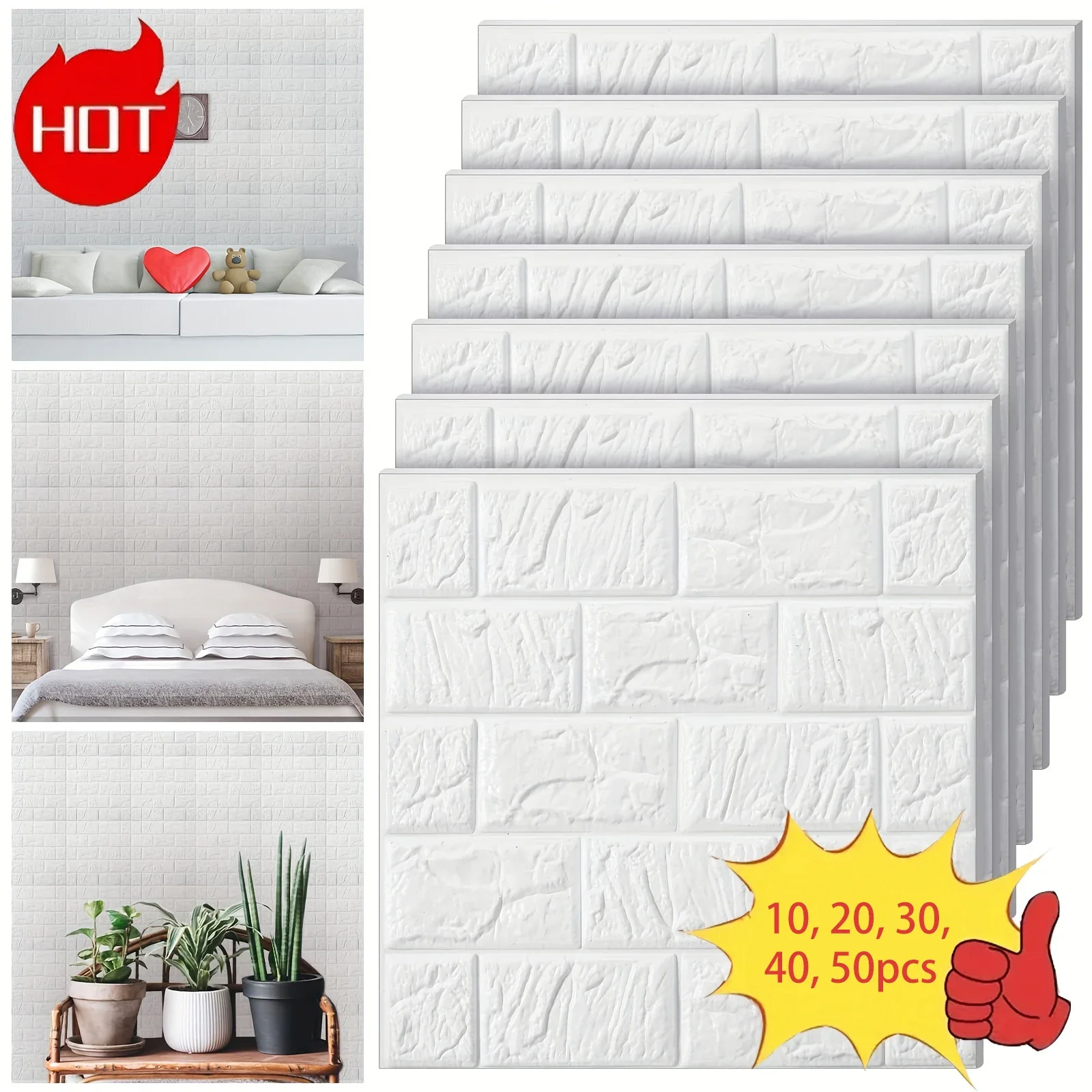 10-50pcs 38.5X35cm Self-Adhesive Imitation Brick Wallpaper Waterproof Moisture-proof Home Background Removable Wall Decoration
10-50pcs 38.5X35cm Self-Adhesive Imitation Brick Wallpaper Waterproof Moisture-proof Home Background Removable Wall Decoration