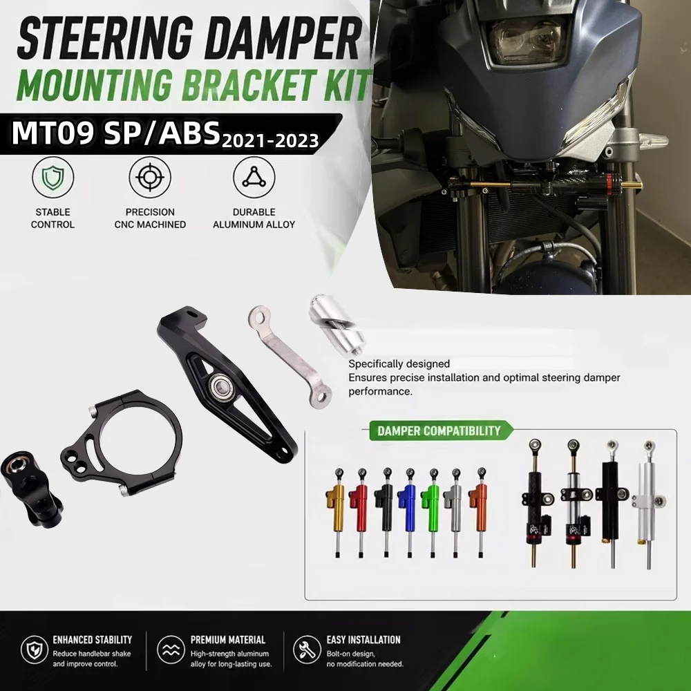 Steering Damper Mount Bracket Kit For Yamaha MT-09 2021-2023 XSR900 MT09SP 2022 Steering Stabilizer Support
Steering Damper Mount Bracket Kit For Yamaha MT-09 2021-2023 XSR900 MT09SP 2022 Steering Stabilizer Support