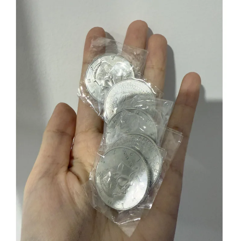 5pcs Steel Half Dollar Magic Tricks Close Up Illusions Magic Accessories Gimmicks Magician Prop Professional
5pcs Steel Half Dollar Magic Tricks Close Up Illusions Magic Accessories Gimmicks Magician Prop Professional