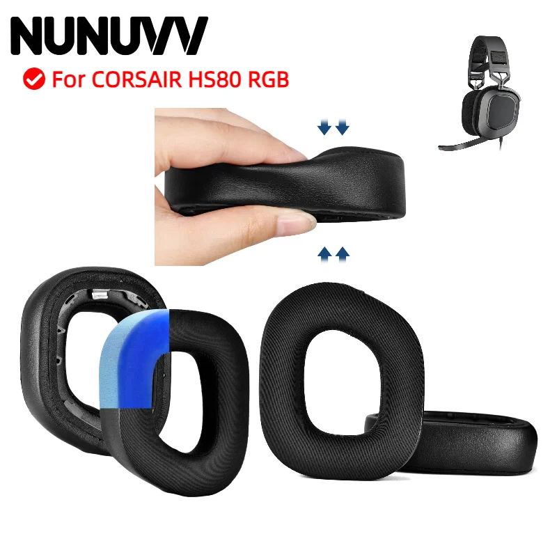 NUNUVV Replacement Ice gel Ear Pads For CORSAIR HS80 RGB Headphones Soft Foam Cushion Cover High Quality Earpads
NUNUVV Replacement Ice gel Ear Pads For CORSAIR HS80 RGB Headphones Soft Foam Cushion Cover High Quality Earpads