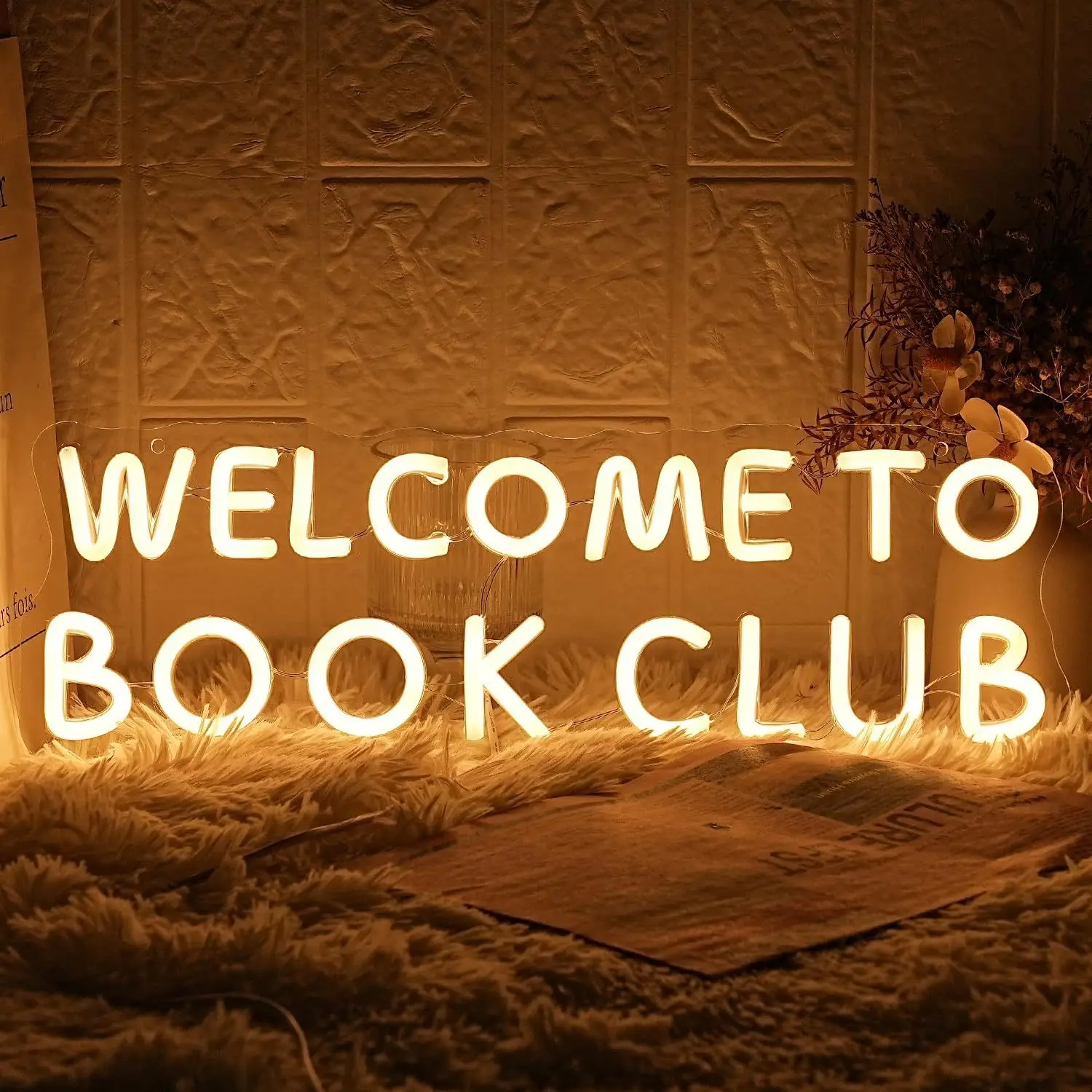 Welcome to Book Club neon sign, suitable for library, bedroom, classroom, bookstore decoration, room
Welcome to Book Club neon sign, suitable for library, bedroom, classroom, bookstore decoration, room