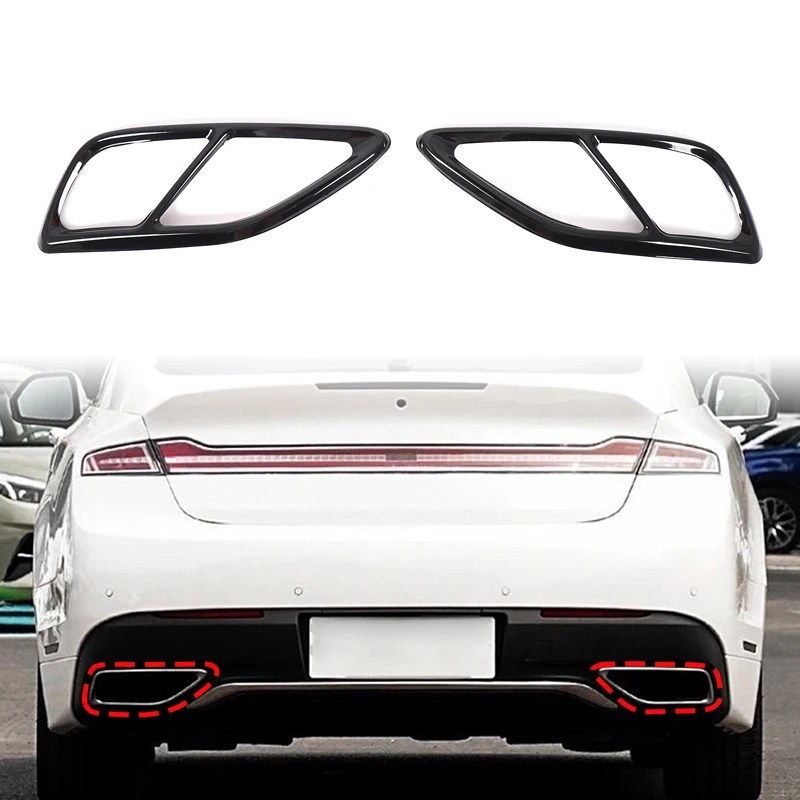 For use in 2017-2021 Lincoln MKZ four-out tail throat frame exhaust hole decorative frame high-end stainless steel bright black
For use in 2017-2021 Lincoln MKZ four-out tail throat frame exhaust hole decorative frame high-end stainless steel bright black
