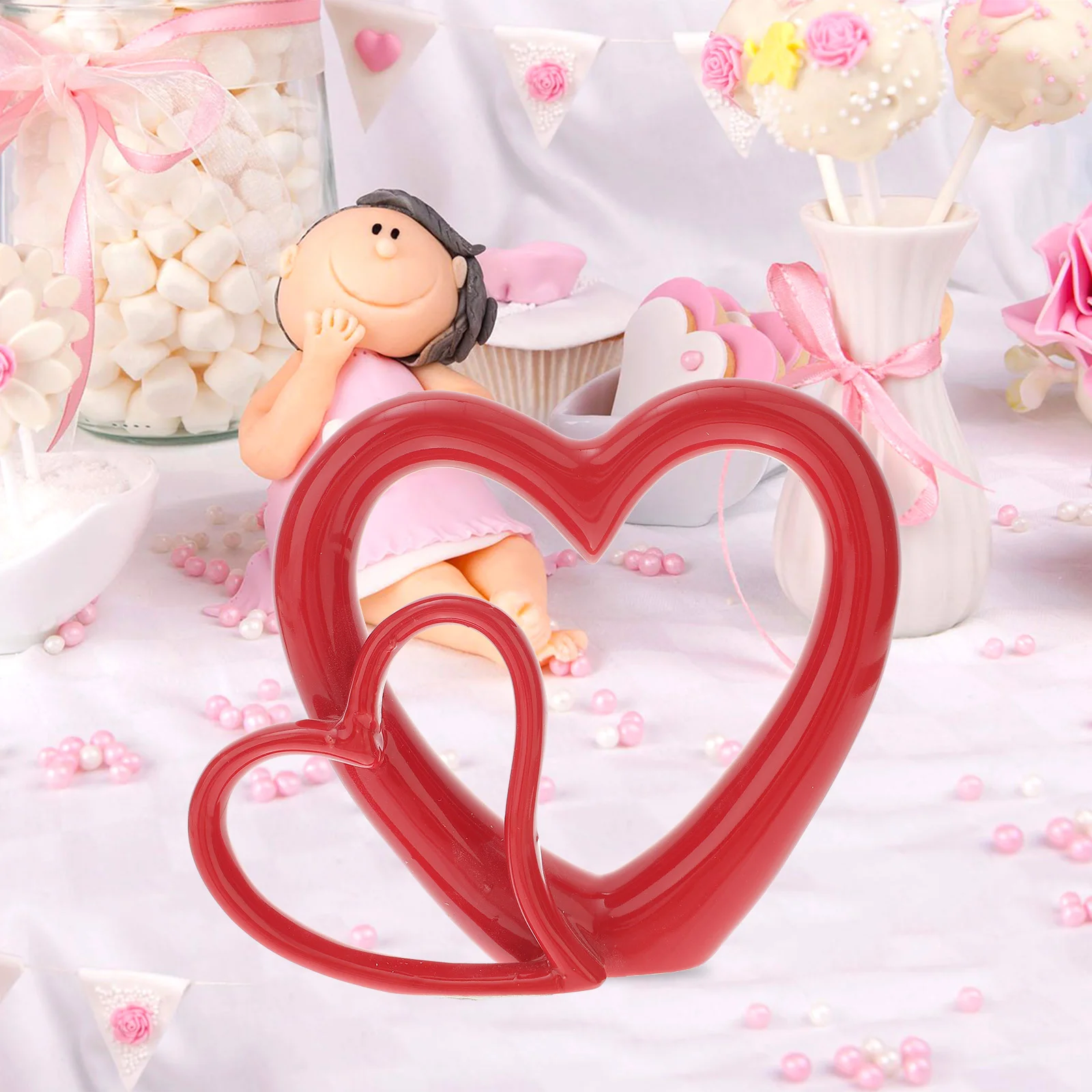 Love Ornaments Home Decor Double Heart Figurine Ceramic Hearts Ceramics Bride Decorations for Sculpture
Love Ornaments Home Decor Double Heart Figurine Ceramic Hearts Ceramics Bride Decorations for Sculpture