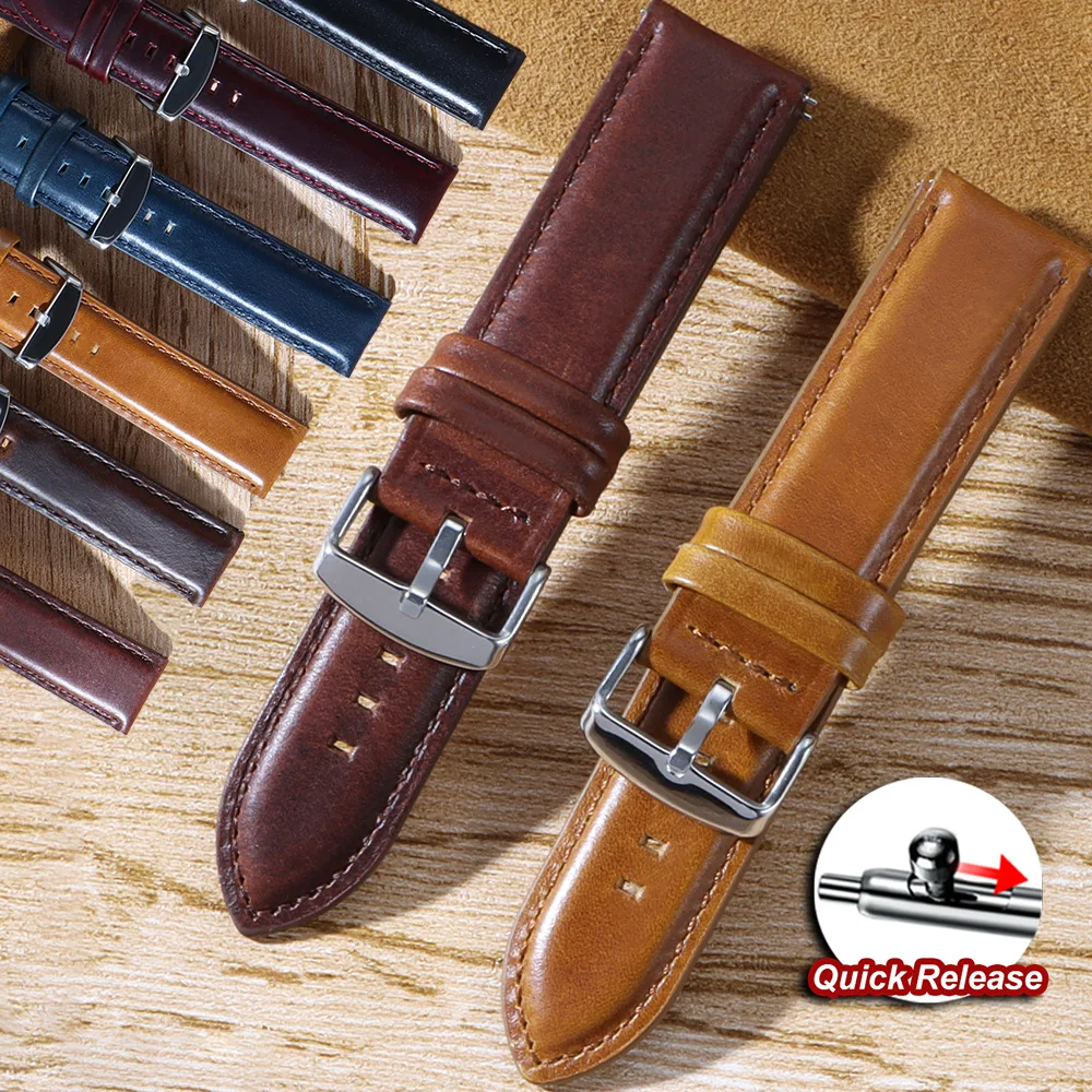 Cowhide Watch Band 18mm 20mm 22mm 24mm 26mm Quick Release Vintage Oil Wax Leather Watch Strap for Fossil for DW for Seiko
Cowhide Watch Band 18mm 20mm 22mm 24mm 26mm Quick Release Vintage Oil Wax Leather Watch Strap for Fossil for DW for Seiko