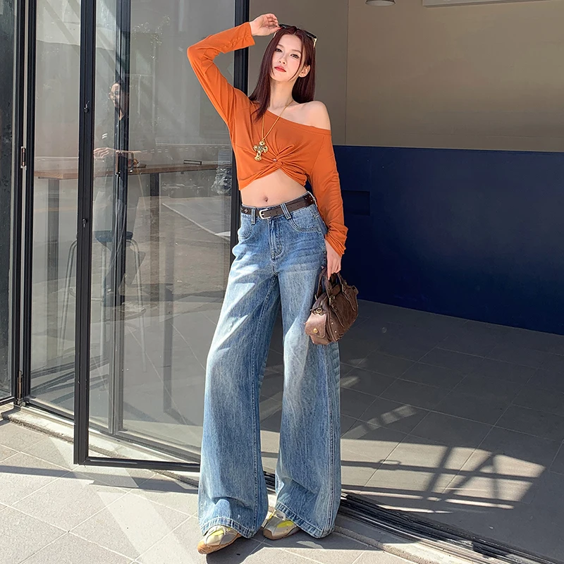 American Street Vintage Jeans Washed Whiskered Scratched Loose Slimming Wide Leg Versatile Denim Pants
American Street Vintage Jeans Washed Whiskered Scratched Loose Slimming Wide Leg Versatile Denim Pants