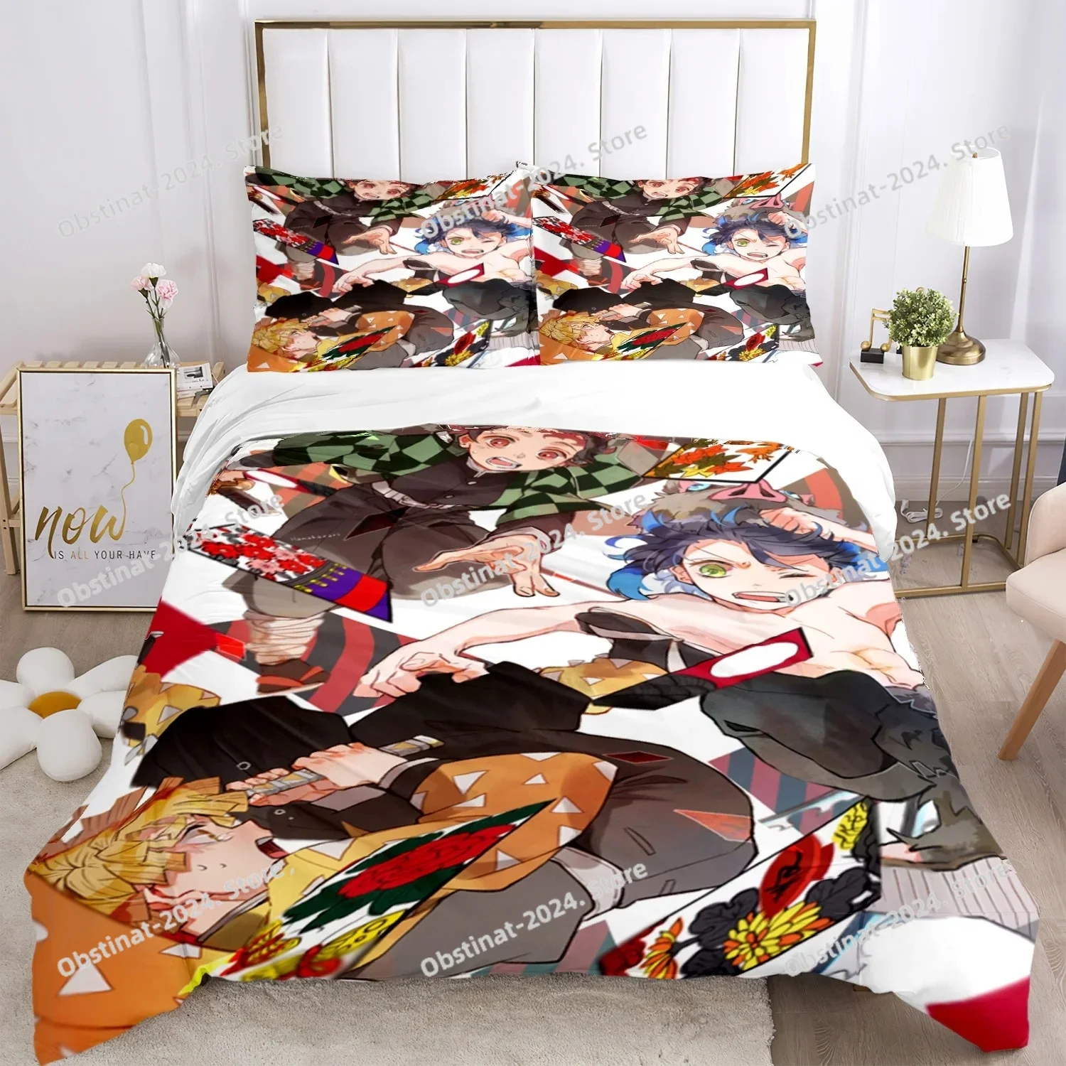 Anime Demon Slayer Print Bedding Set Nezuko Bed Linen Queen Double Single King Size Duvet Cover Set Kids Adults Gift
Anime Demon Slayer Print Bedding Set Nezuko Bed Linen Queen Double Single King Size Duvet Cover Set Kids Adults Gift