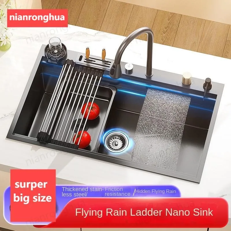 Pull-out304 Stainless Steel Super Big Size Kitchen Sink Multifunctional Single Household Hand Made Embossed Cup Washer Washbasin
Pull-out304 Stainless Steel Super Big Size Kitchen Sink Multifunctional Single Household Hand Made Embossed Cup Washer Washbasin