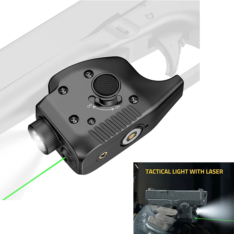 Compact 550 Lumens Tactical Flashlight Red/Green Laser Light Magnetic Rechargeable Compatible with Pistol Glock 42/43/43X/48
Compact 550 Lumens Tactical Flashlight Red/Green Laser Light Magnetic Rechargeable Compatible with Pistol Glock 42/43/43X/48