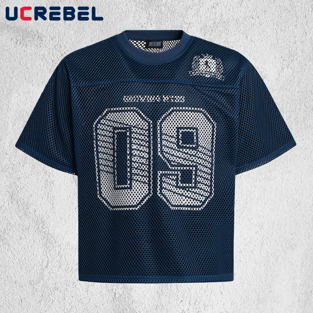 Letter Print Short Sleeve T-shirt Mens Summer High Street Crew Neck Half-Sleeve Loose Mesh Jersey Man Tee
Letter Print Short Sleeve T-shirt Mens Summer High Street Crew Neck Half-Sleeve Loose Mesh Jersey Man Tee