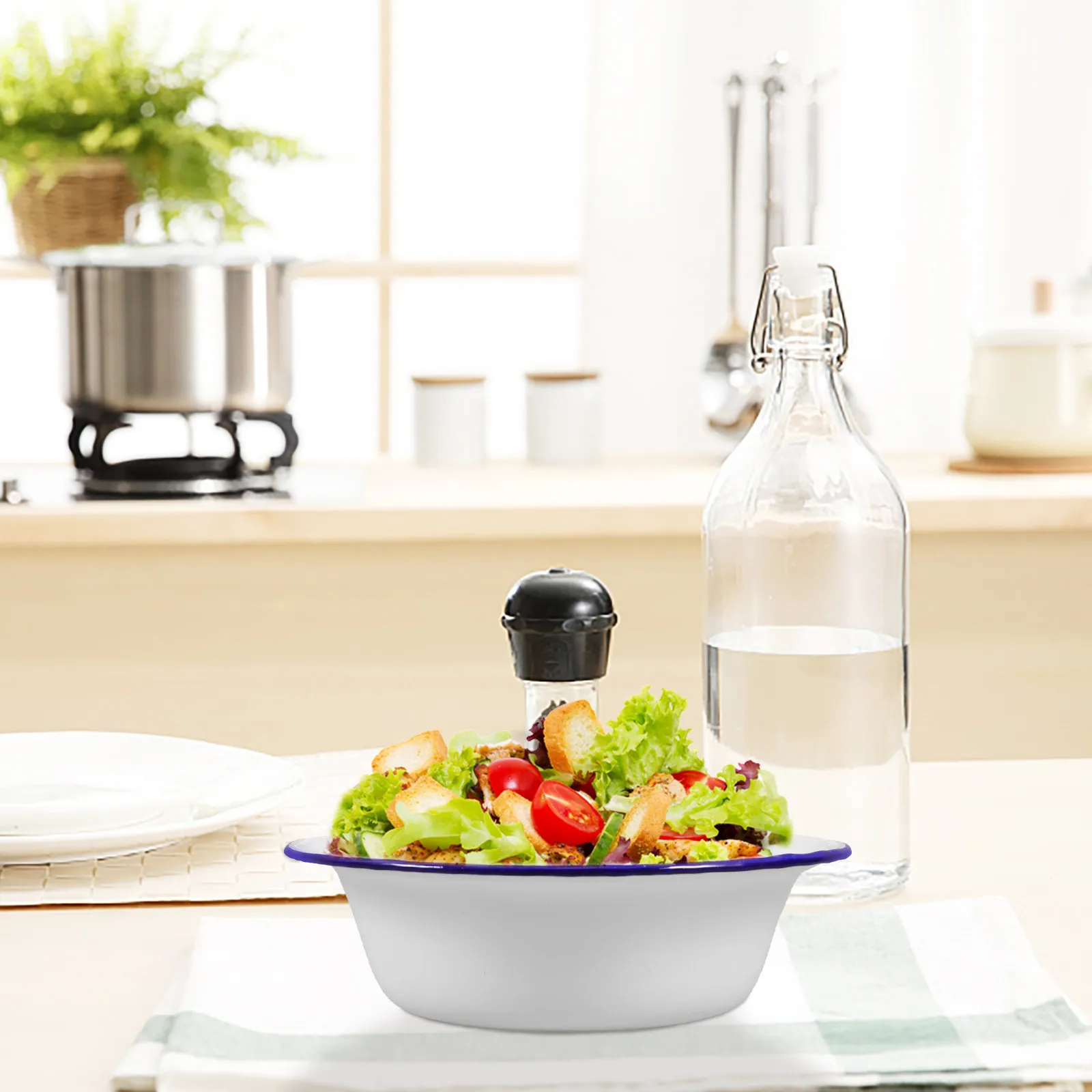 2Pcs Enamel Bowl Premium Enamel Soup Basin for Home Restaurant Use Easy Clean Retro Design Household Enamelware Soup Bowl
2Pcs Enamel Bowl Premium Enamel Soup Basin for Home Restaurant Use Easy Clean Retro Design Household Enamelware Soup Bowl