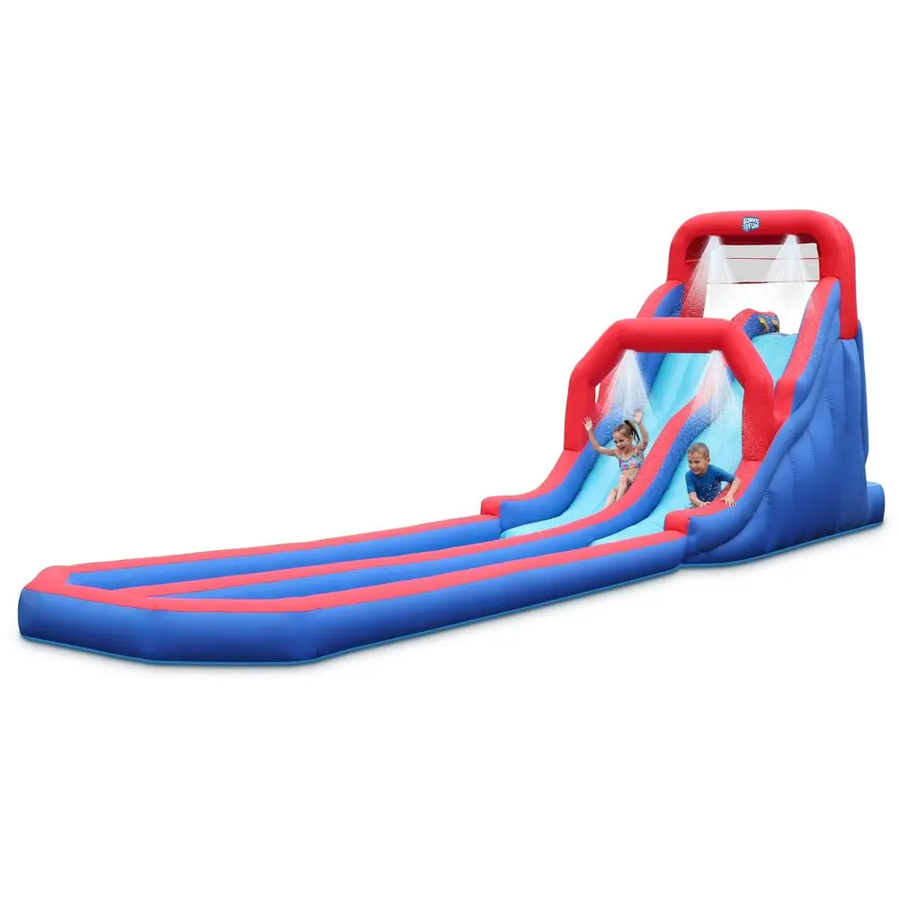 amp Fun Dual Splash Inflatable Water Racing Slide Park HeavyDuty for Outdoor Fun Climbing Wall, Two Slides amp Splash Pool Easy
amp Fun Dual Splash Inflatable Water Racing Slide Park HeavyDuty for Outdoor Fun Climbing Wall, Two Slides amp Splash Pool Easy