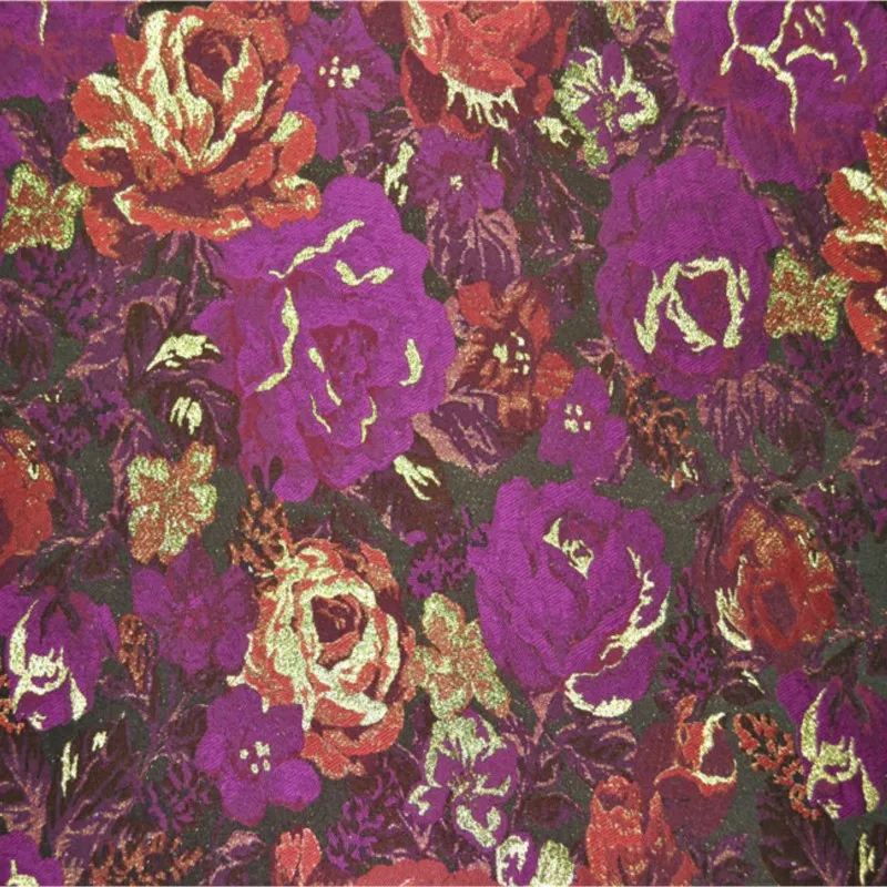 Elegant purple dark red gold shiny silk double-sided three-dimensional jacquard fabric coat skirt cheongsam and windbreaker
Elegant purple dark red gold shiny silk double-sided three-dimensional jacquard fabric coat skirt cheongsam and windbreaker
