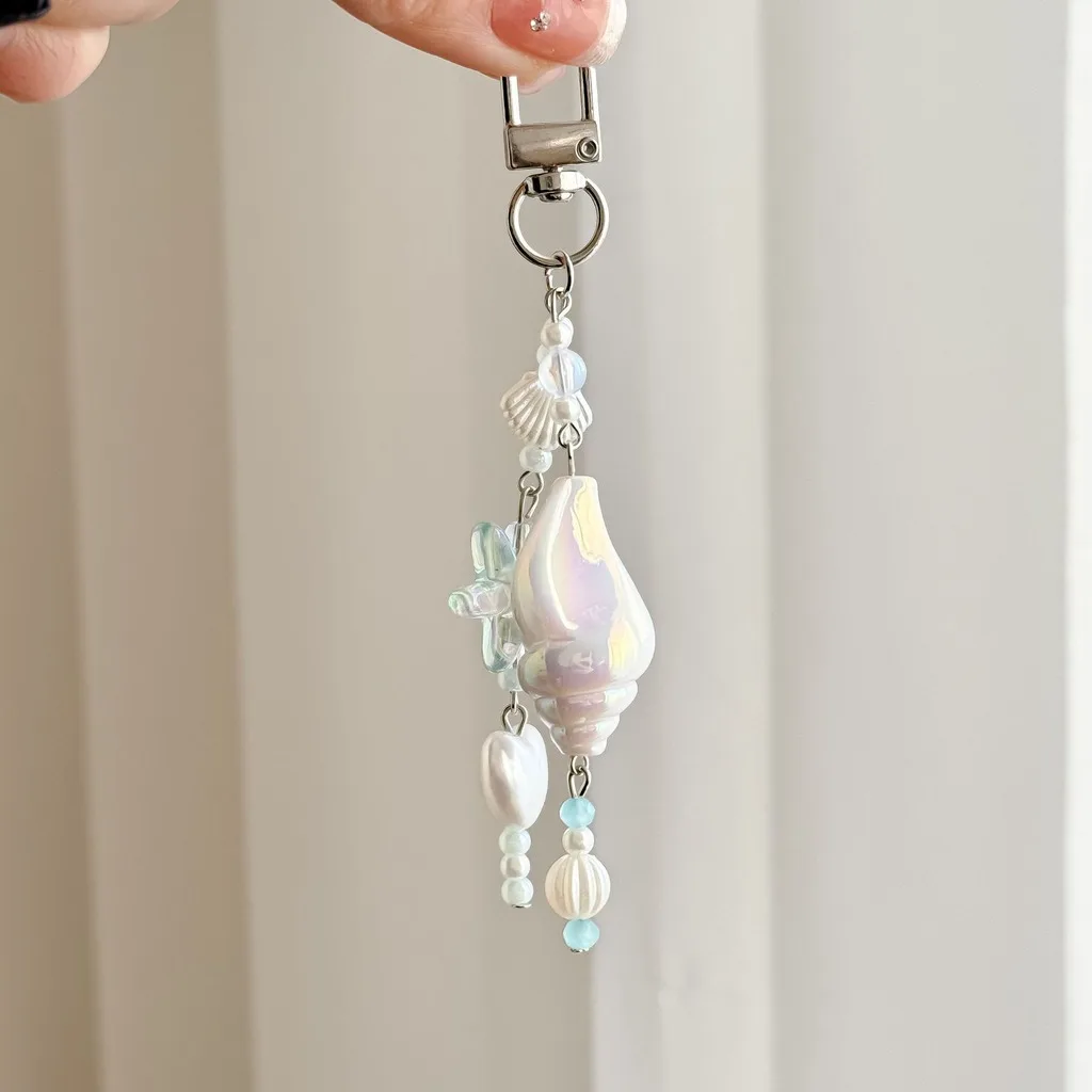 Seashell Pendant Sturdy Metal Clasp Decorative Pendant Key Charm Solid Workmanship Beaded Lanyard For Luggage Binders Keys
Seashell Pendant Sturdy Metal Clasp Decorative Pendant Key Charm Solid Workmanship Beaded Lanyard For Luggage Binders Keys