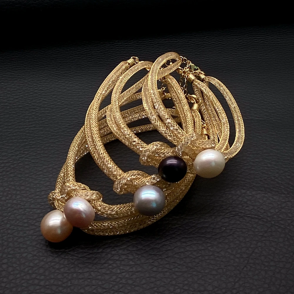 YYGEM 5 Pcs 10mm natural freshwater pearl Copper gold plated chain Bracelet
YYGEM 5 Pcs 10mm natural freshwater pearl Copper gold plated chain Bracelet