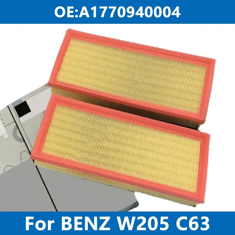 2Pcs Car Air Filter Cleaner Element A1770940004 For Mercedes Benz W205 C63 GLC63 AMG G550 4-matic M177 Engine High Flow Intake
2Pcs Car Air Filter Cleaner Element A1770940004 For Mercedes Benz W205 C63 GLC63 AMG G550 4-matic M177 Engine High Flow Intake