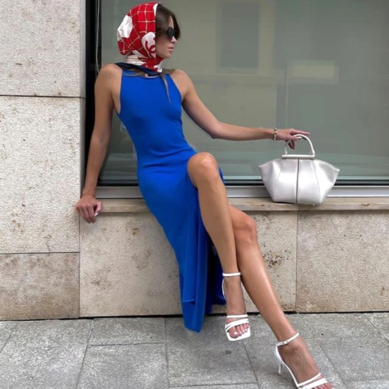 Tsiisd Women's Summer Knit Dress Sleeveless Slim Elegant Slit Casual Streetwear Commute Fashion Party Evening Dress Female Dress
Tsiisd Women's Summer Knit Dress Sleeveless Slim Elegant Slit Casual Streetwear Commute Fashion Party Evening Dress Female Dress