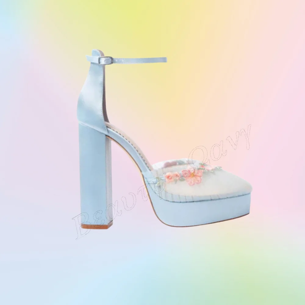 Blue Flower Decor Platform Pumps Pointed Toe Stilettos Heels Shoes for Women Cover Toe Wedding Shoes 2025 Zapatillas Mujer
Blue Flower Decor Platform Pumps Pointed Toe Stilettos Heels Shoes for Women Cover Toe Wedding Shoes 2025 Zapatillas Mujer