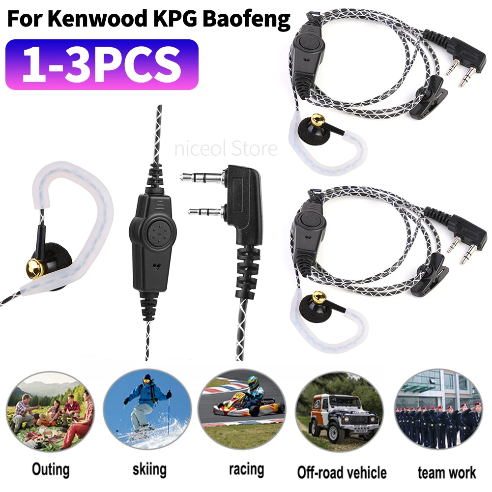 K-type 2Pin Walkie Talkie Headset Multifunctional PTT Earphone Earpiece Headphone Privacy Accessories for Kenwood KPG Baofeng
K-type 2Pin Walkie Talkie Headset Multifunctional PTT Earphone Earpiece Headphone Privacy Accessories for Kenwood KPG Baofeng