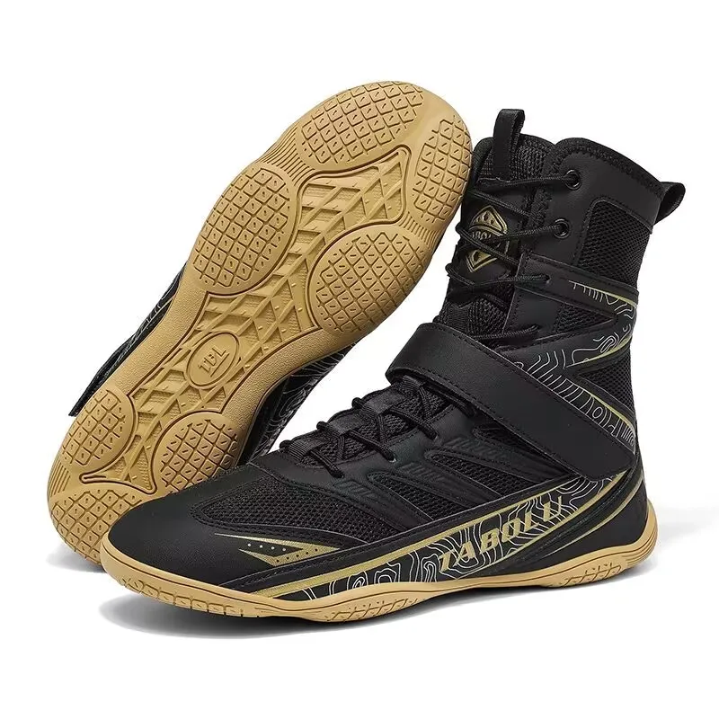 Professional High Top Men's Boxing Shoes Breathable Men's Sanda Combat Shoe Wear Resistant and Anti Slip Wrestling Shoes
Professional High Top Men's Boxing Shoes Breathable Men's Sanda Combat Shoe Wear Resistant and Anti Slip Wrestling Shoes