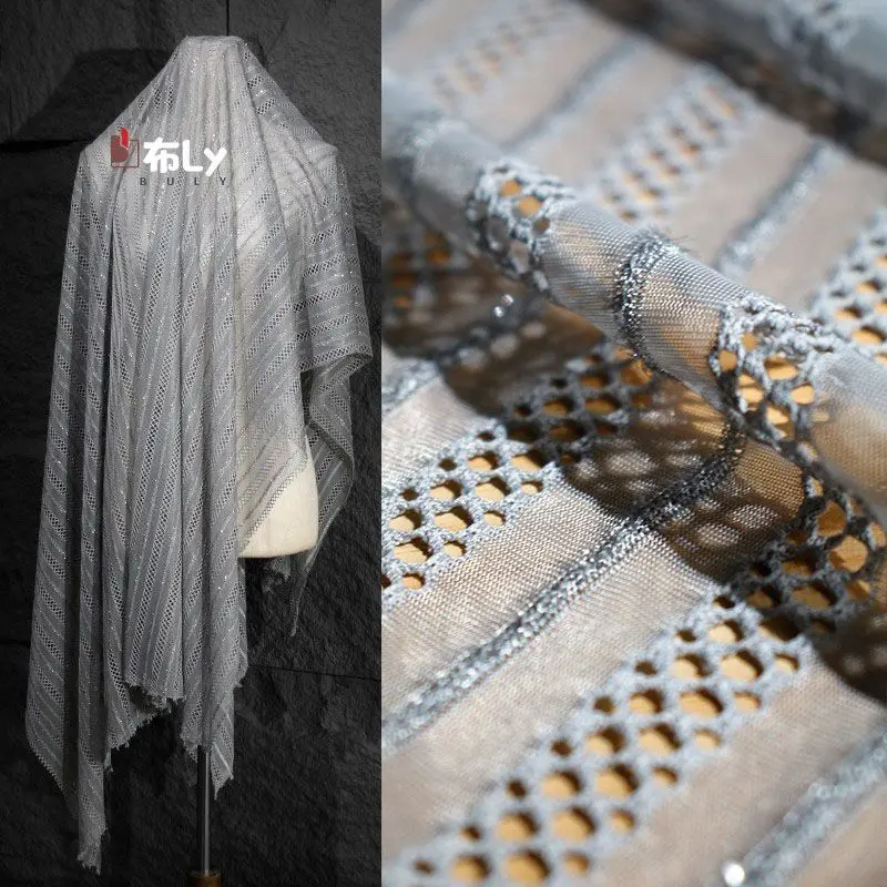 Hollow Out Perspective Lace Mesh Fabric Shiny Texture For Hat Dress Wedding DressCreativeRefashion Designer DIY Apparel Material
Hollow Out Perspective Lace Mesh Fabric Shiny Texture For Hat Dress Wedding DressCreativeRefashion Designer DIY Apparel Material