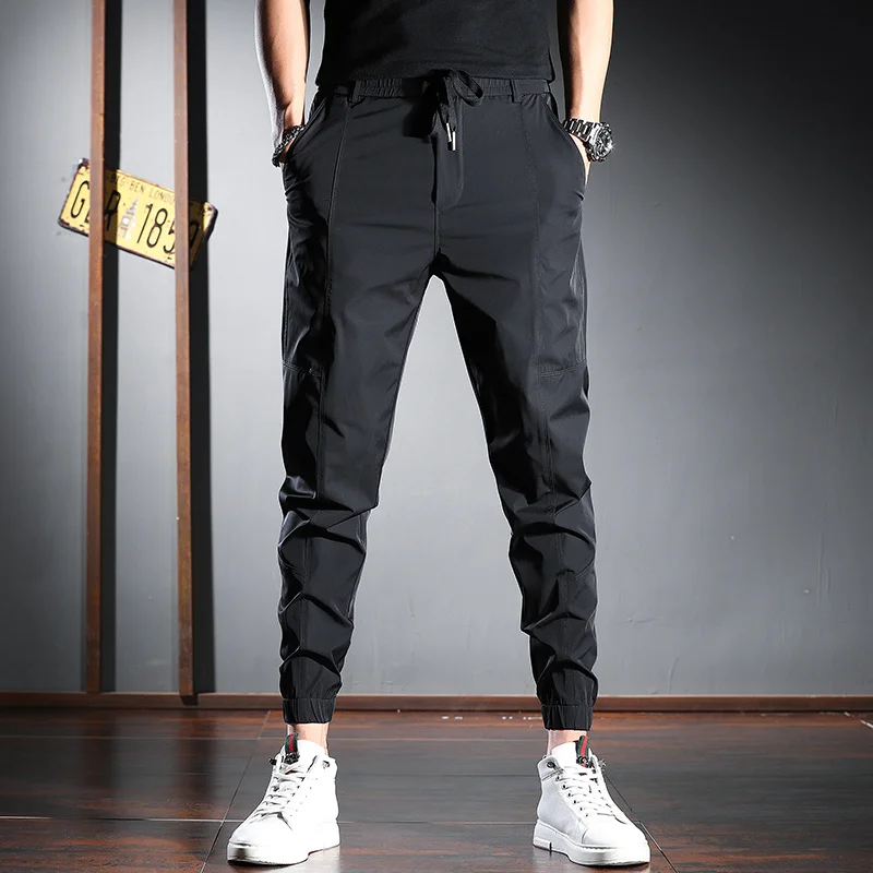 Summer Casual 2023 Men Fashion Black Cool Thin Sports Men's Pants Korean Style Slim Fast Dry Trousers
Summer Casual 2023 Men Fashion Black Cool Thin Sports Men's Pants Korean Style Slim Fast Dry Trousers