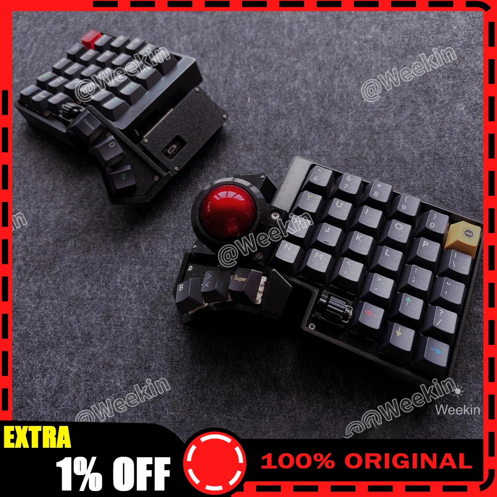 Weekin CCK-BALL Split Keyboard Zmk Dual Knobs Crosses Adjustable Mechanical Keyboard Kit Wireless Bluetooth Trackball PC Gamer
Weekin CCK-BALL Split Keyboard Zmk Dual Knobs Crosses Adjustable Mechanical Keyboard Kit Wireless Bluetooth Trackball PC Gamer