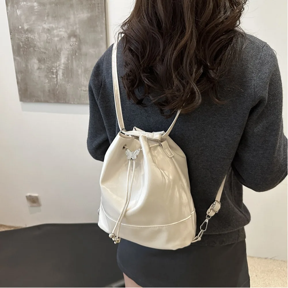 Portable Preppy Style PU Bowknot Backpack Sweet Leisure Drawstring Bucket Bag Simple Large Capacity Shoulder Bag Shopping
Portable Preppy Style PU Bowknot Backpack Sweet Leisure Drawstring Bucket Bag Simple Large Capacity Shoulder Bag Shopping
