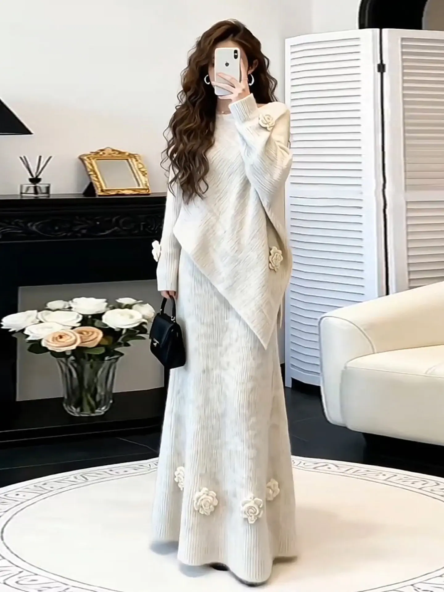 Winter Knitted Sweater Dr Set Women's Faion Long A-Line Skirt Ensemble Comfortable Polyester Fiber High-End Sensation Ou...
Winter Knitted Sweater Dr Set Women's Faion Long A-Line Skirt Ensemble Comfortable Polyester Fiber High-End Sensation Ou...