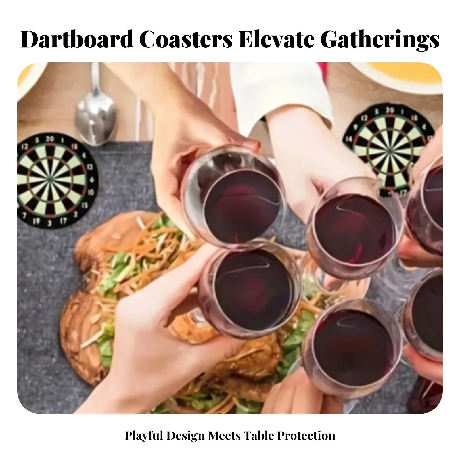 Wooden Drink Mat, Dartboard Pattern, Round, Heat-Resistant Table Mat, Home Decoration
Wooden Drink Mat, Dartboard Pattern, Round, Heat-Resistant Table Mat, Home Decoration