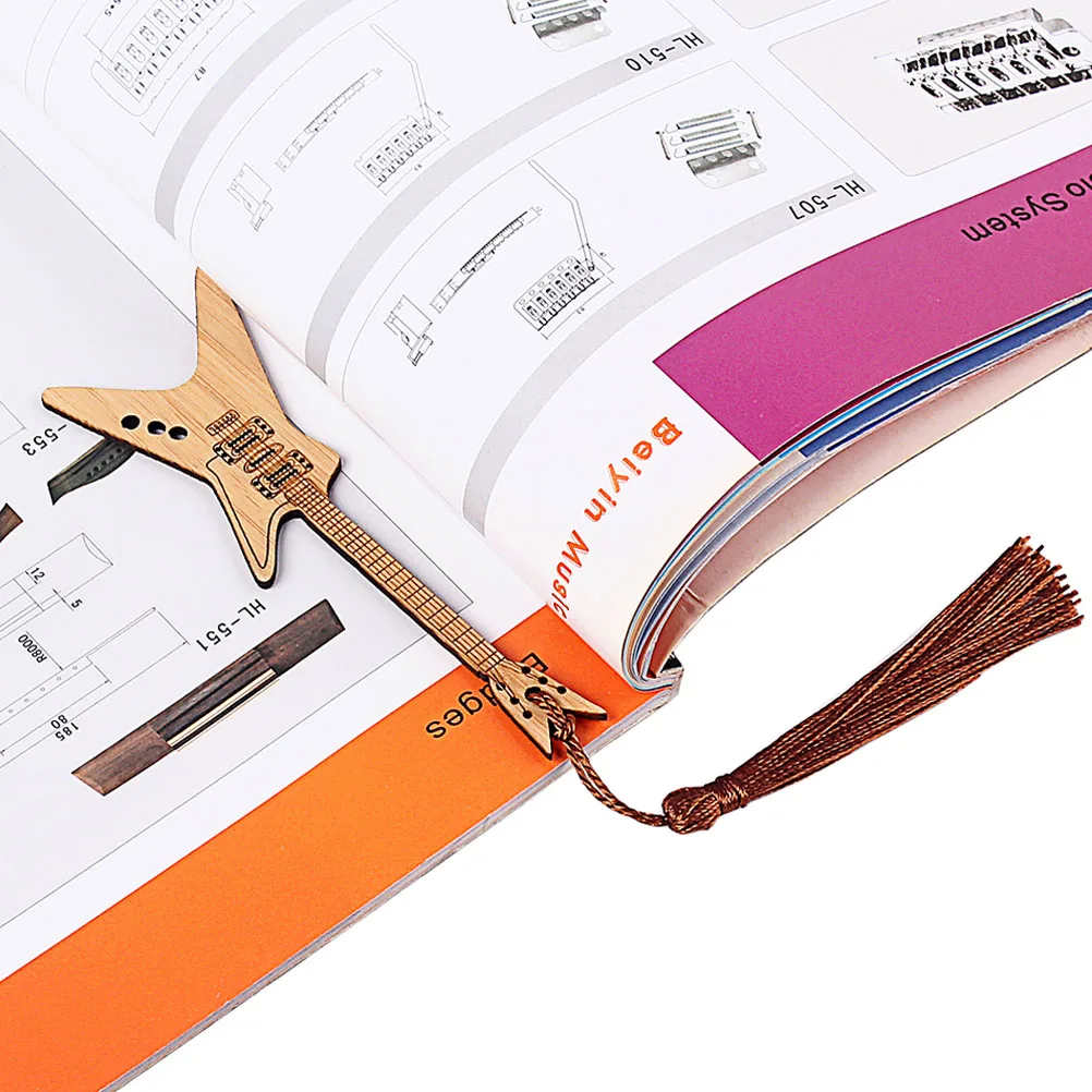 Bamboo Bookmark Guitar Shape Book friendly Page marker for Readers Students Writers Graduates
Bamboo Bookmark Guitar Shape Book friendly Page marker for Readers Students Writers Graduates