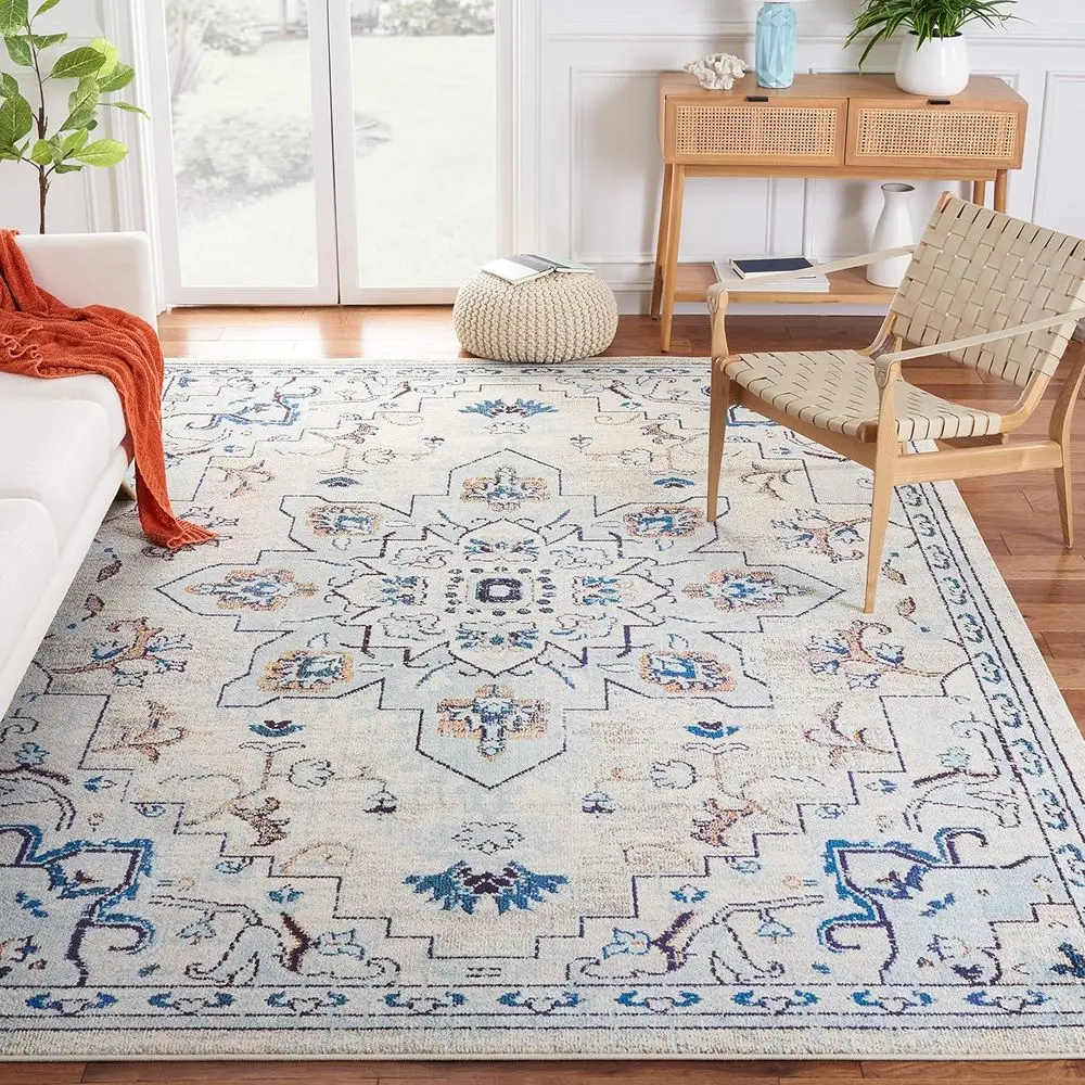 10x14 Large Area Rug - Ivory & Light Blue Boho Medallion, Non-Shedding, Easy Clean, Perfect for Living Room, Bedroom, Dining Are
10x14 Large Area Rug - Ivory & Light Blue Boho Medallion, Non-Shedding, Easy Clean, Perfect for Living Room, Bedroom, Dining Are