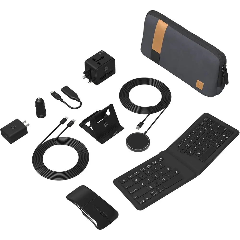 Universal Travel Kit: Power Adapter, Portable Bluetooth Keyboard, Mouse, Wireless USB-C Cable, HDMI Adapter, Car Charger, 20W US
Universal Travel Kit: Power Adapter, Portable Bluetooth Keyboard, Mouse, Wireless USB-C Cable, HDMI Adapter, Car Charger, 20W US