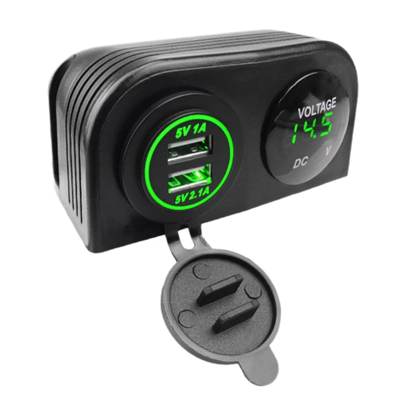 Dual USB Socket Charger With Voltage Display Fast Charging Switch Panel Adapter For 12V-24V Car Boat RV
Dual USB Socket Charger With Voltage Display Fast Charging Switch Panel Adapter For 12V-24V Car Boat RV