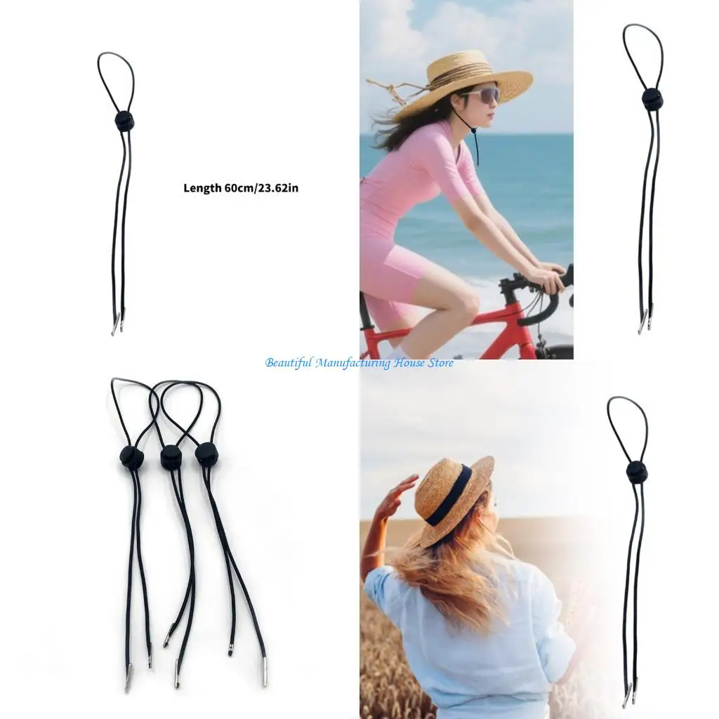E56A Pack Of 10 Black Elastic Hat Chin Cord Adjustable Removable Strap With Spring Lock
E56A Pack Of 10 Black Elastic Hat Chin Cord Adjustable Removable Strap With Spring Lock