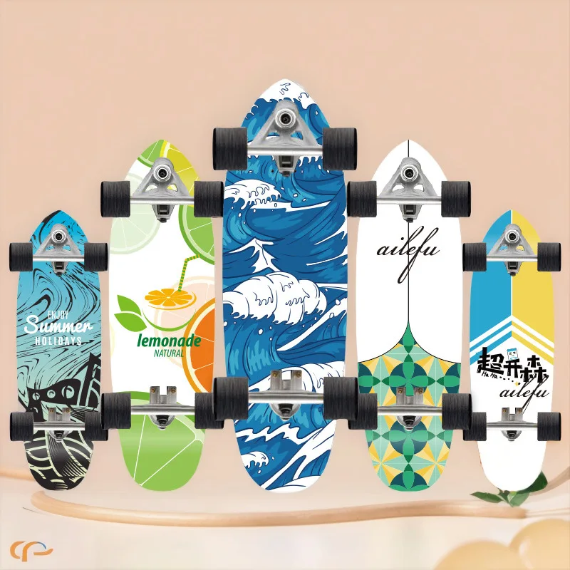 32 Inch Land Surf Skateboard,Professional 4-Wheel Surf Skate with CX7 Trucks for Cruising,Surfing&Snowboarding Simulation
32 Inch Land Surf Skateboard,Professional 4-Wheel Surf Skate with CX7 Trucks for Cruising,Surfing&Snowboarding Simulation
