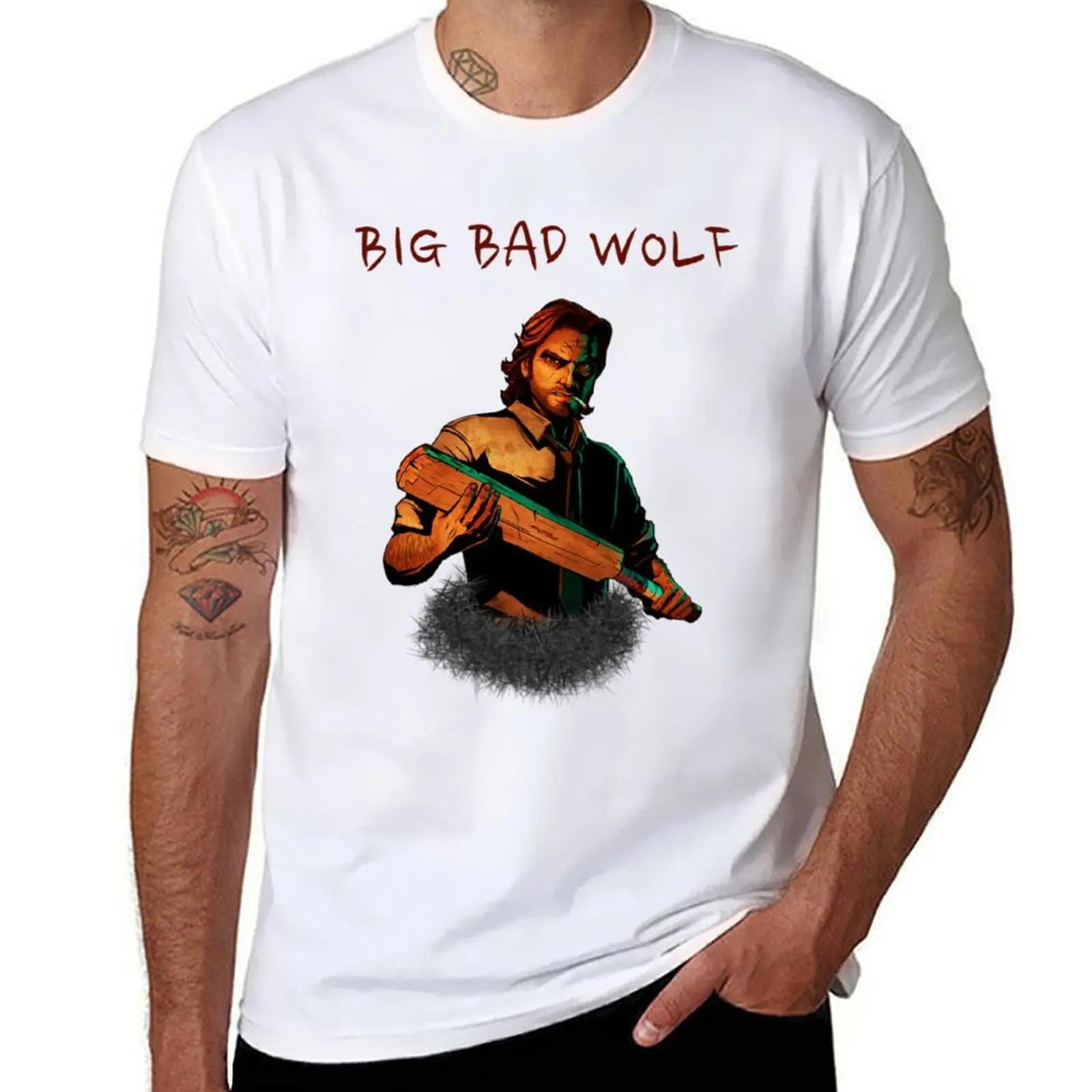Bigby Wolf T-Shirt Casual Graphic Print Tee
Bigby Wolf T-Shirt Casual Graphic Print Tee