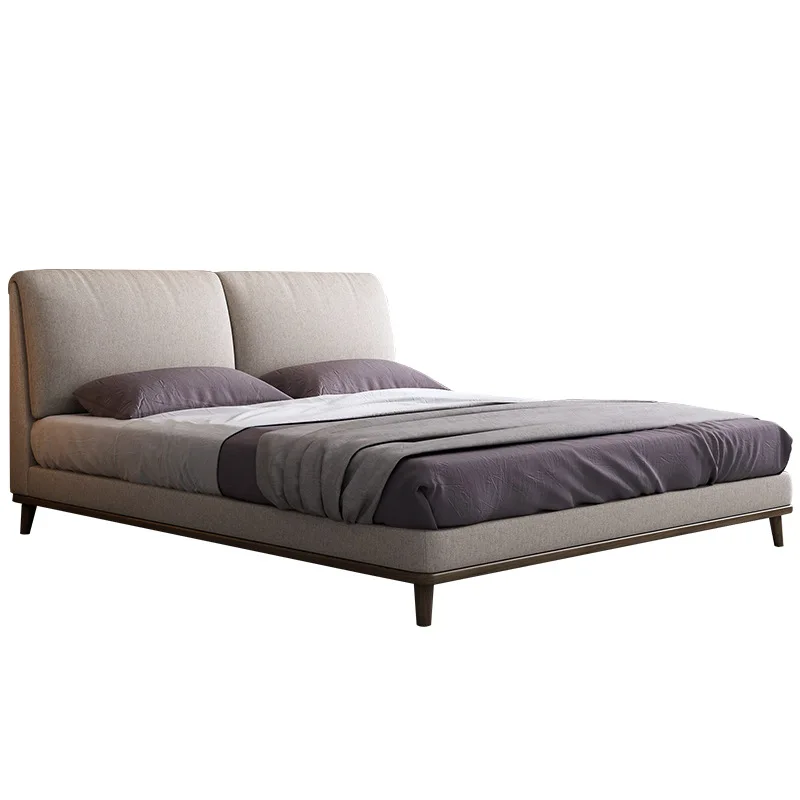 Modern simple fabric bed Nordic double solid wood master bedroom removable and washable
Modern simple fabric bed Nordic double solid wood master bedroom removable and washable