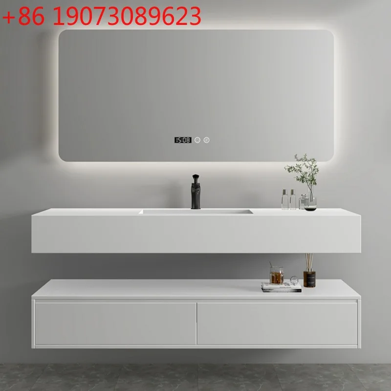 Rock slab integrated basin washbasin bathroom cabinet combination bathroom simple intelligent double-layer washbasin washbasin
Rock slab integrated basin washbasin bathroom cabinet combination bathroom simple intelligent double-layer washbasin washbasin