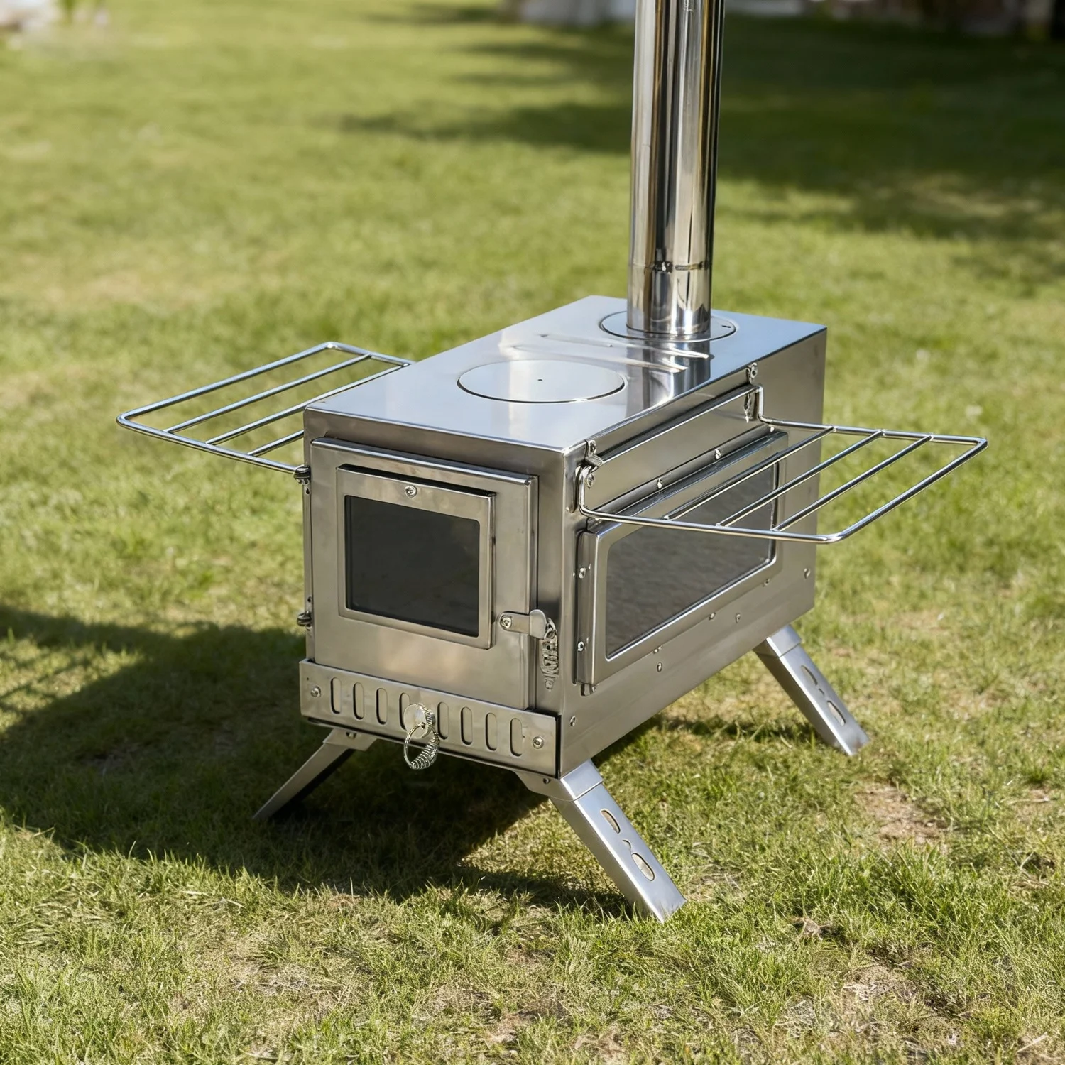 Portable Camping Tent Wood Stove for Outdoor Heating Stainless Steel Hot Tent Stove Burner Stove with 7 Chimney Pipes
Portable Camping Tent Wood Stove for Outdoor Heating Stainless Steel Hot Tent Stove Burner Stove with 7 Chimney Pipes
