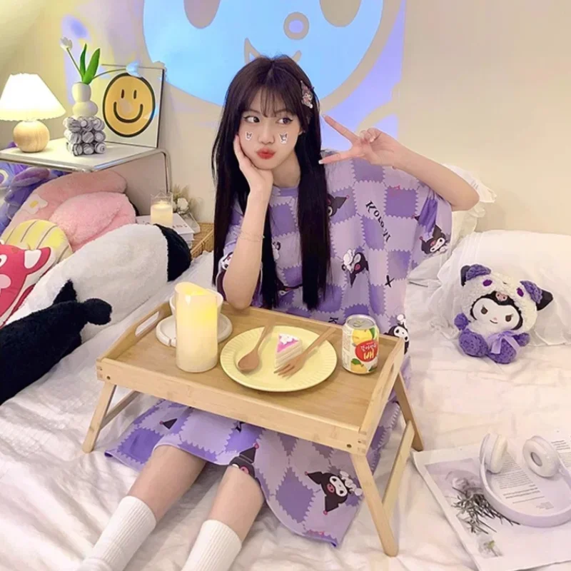 New Spring Sweet And Cute Sanrio Nightdress Cartoon Kulomi Loungewear Spring Cool Loose Kulomi Large Size Nightdress
New Spring Sweet And Cute Sanrio Nightdress Cartoon Kulomi Loungewear Spring Cool Loose Kulomi Large Size Nightdress